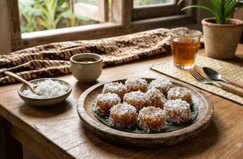 Ongol-Ongol Sagu Kukus Kelapa Parut, Camilan Bebas Gluten dengan Porsi Seimbang cover